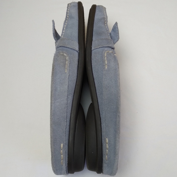 Aerosoles Marine Bio Light Blue Suede Slide Mule Shoes 7.5B - Picture 6 of 15